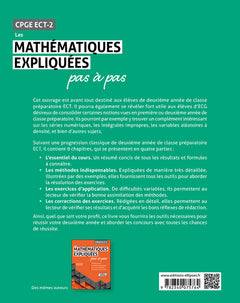 Les mathématiques expliquées pas à pas - CPGE ECT-2 - Programme 2022