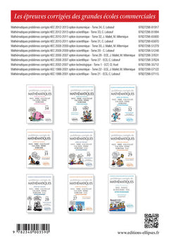 Problèmes corrigés de mathématiques posés aux concours HEC, ESCP Europe, ECRICOME, ESC, option technologique, tome 2