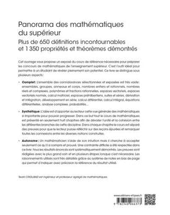 Panorama des mathématiques du supérieur
