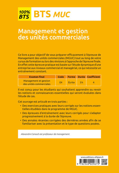 Management et gestion des unités commerciales