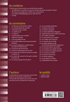 Fiches de droit des sociétés
