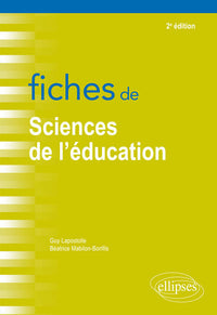 Fiches de sciences de l'éducation - 2e édition