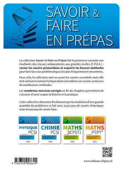 Savoir & faire en prépas maths PCSI