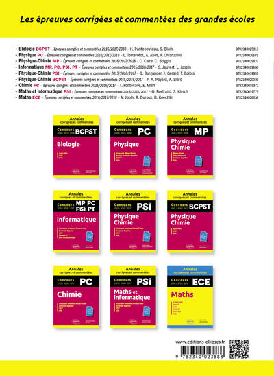 Maths BCPST - Annales corrigées et commentées 2017-2018-2019 - Concours Agro-Veto, G2E, ENS