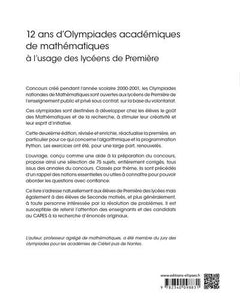 12 ans d'Olympiades académiques de mathématiques à l’usage des lycéens de 1re