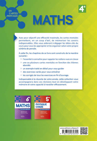 Mathématiques 4e en cartes mentales