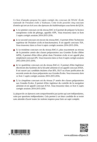 Problèmes corrigés de mathématiques posés aux concours ENAC (ATPL, TSA, EPL, IESSA et ICNA) de 2014 à 2016 - Tome 5