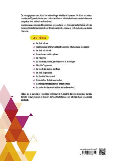 L'épreuve du Grand Oral CRFPA: 100 fiches de révision