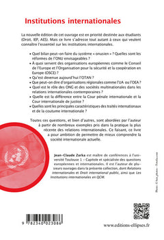 Institutions internationales, 6e édition mise à jour et enrichie