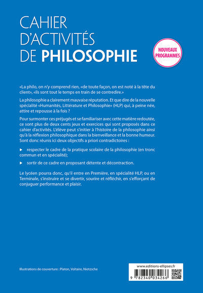 Cahier d'activités de philosophie