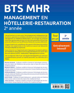 BTS MHR Management en Hôtellerie-Restauration 2e année