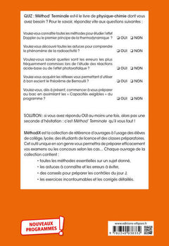 Spécialité Physique-Chimie - Terminale - Nouveaux programmes