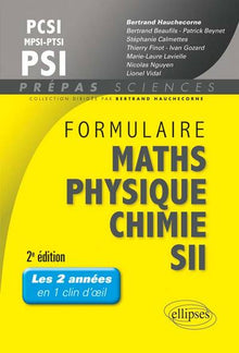 Formulaire maths physique chimie SII MPSI PCSI PTSI PSI