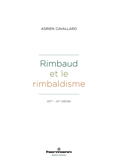 Rimbaud et le rimbaldisme