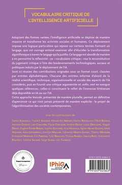 Vocabulaire critique de l'intelligence artificielle