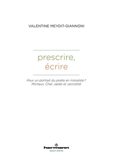 Prescrire, écrire