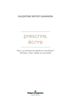 Prescrire, écrire