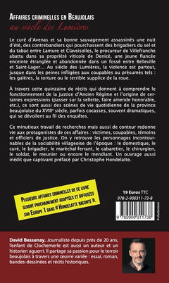 Affaires criminelles en Beaujolais au siècle des lumières