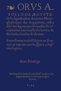 De la Signification des notes hiéroglyphiques des Egyptiens