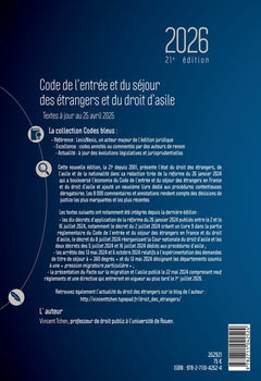 Code de l'entrée et du séjour des étrangers et du droit d'asile 2026