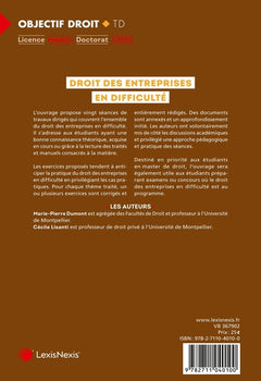 TD de Droit des entreprises en difficulté