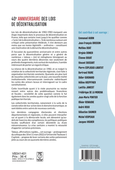 40e anniversaire des lois de décentralisation