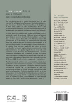 Le volet répressif de la loi pour la confiance dans l'institution judiciaire