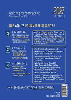 Code de procédure pénale 2027 Jaquette  Panthère