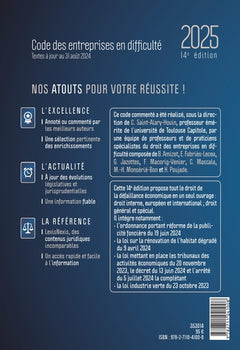 Code des entreprises en difficulté 2025