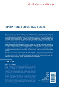 Opérations sur capital social