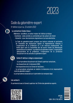 Code du géomètre-expert 2023