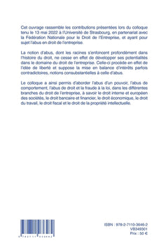 Variations sur l'abus en droit de l'entreprise
