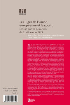 Les juges de l'Union européenne et le sport