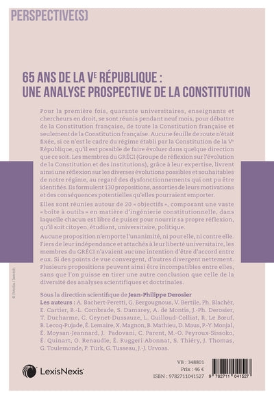 65 ans de la Ve République : une analyse prospective de la Constitution