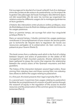 Valoriser les usages Tome 3 - La valorisation des usages pastoraux Pyrénéens