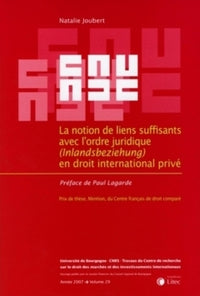 Notion de liens suffisants avec l'ordre juridique en droit international privé