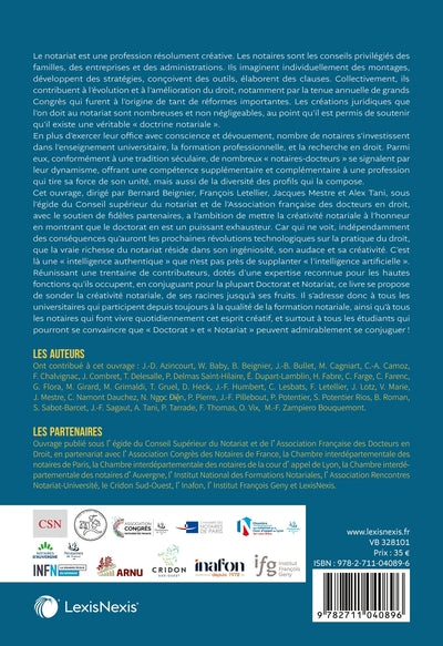 La créativité notariale & le doctorat en droit