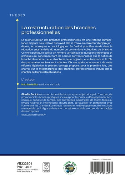 La restructuration des branches professionnelles