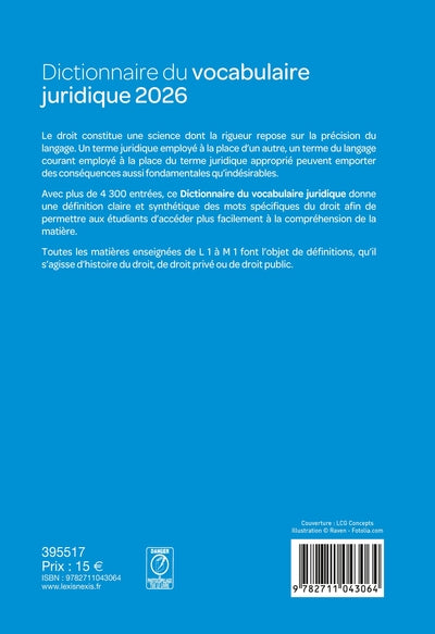 Dictionnaire du vocabulaire juridique 2026