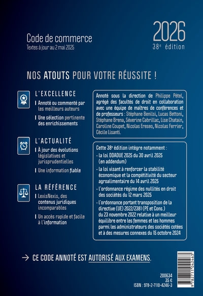 Code de commerce 2026