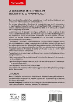 La participation et l'intéressement depuis la loi du 29 Novembre 2023