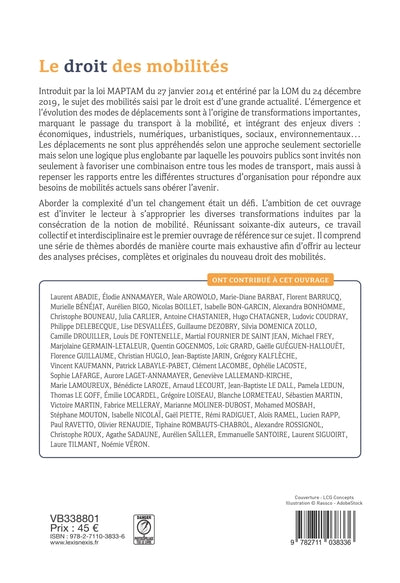 Le droit des mobilités