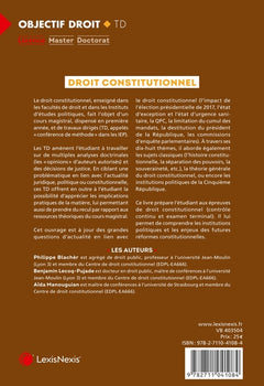 Travaux dirigés de droit constitutionnel
