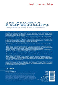 Le sort du bail commercial dans les procédures collectives