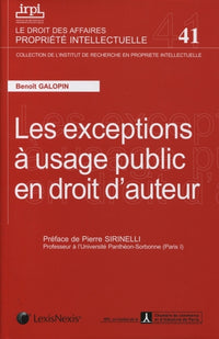 Les exceptions à usage public en droit d'auteur