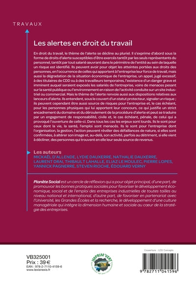 L'alerte en droit du travail