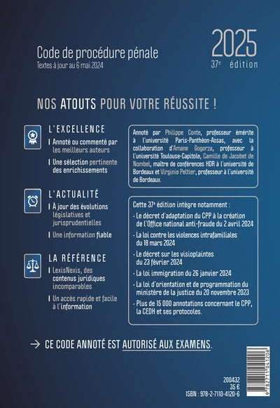 Code de procédure pénale 2025