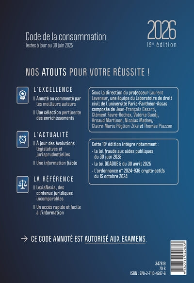 Code de la consommation 2026