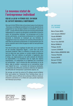 Le nouveau statut de l'entrepreneur individuel