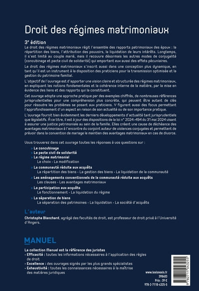 Droit des régimes matrimoniaux